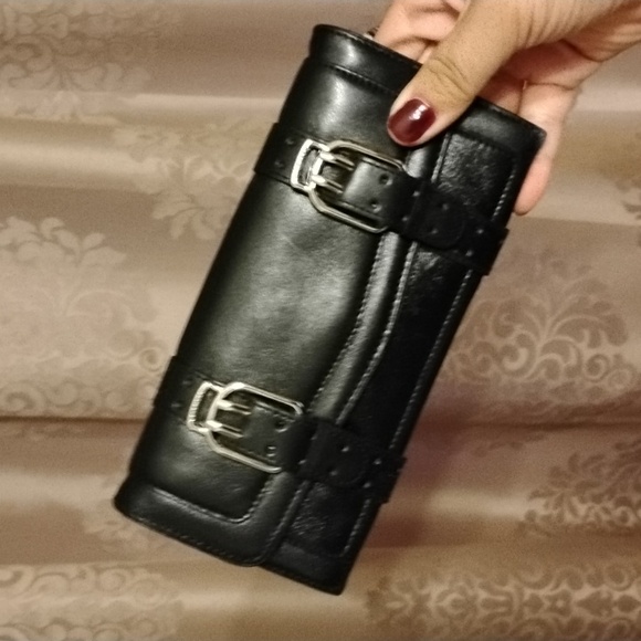 NWT Cole Haan black buckle wallet